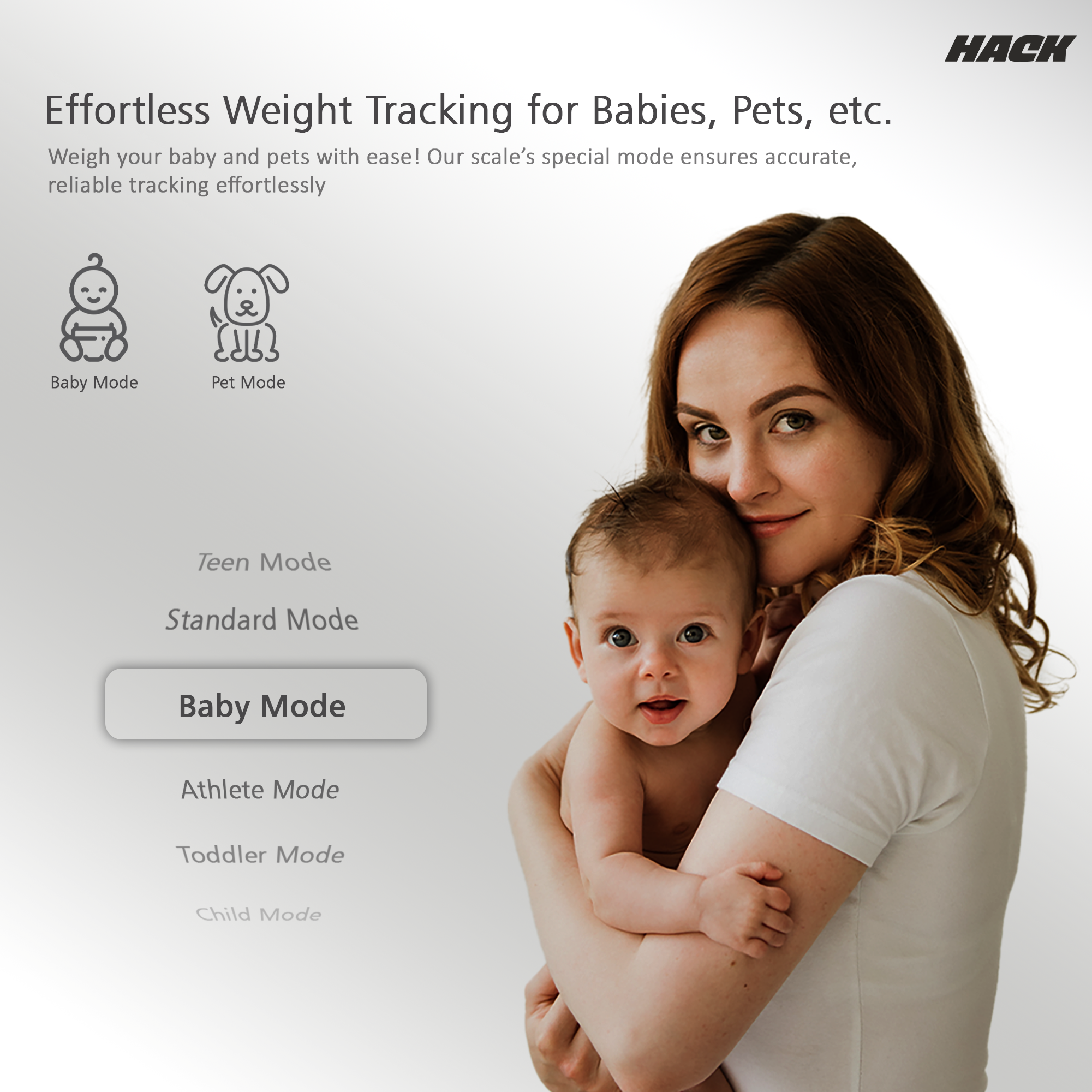 Hack Athletics BMI Body Weighing Scale Black