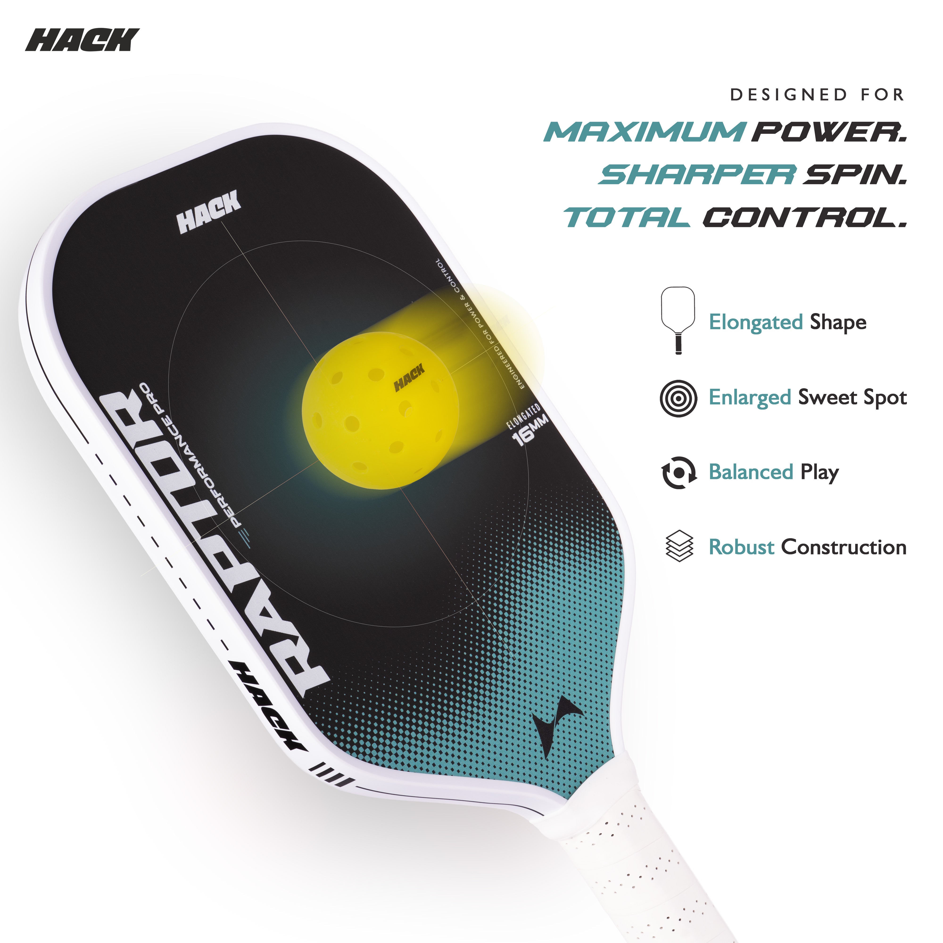 Hack Athletics Raptor Pro Carbon Pickleball Paddle
