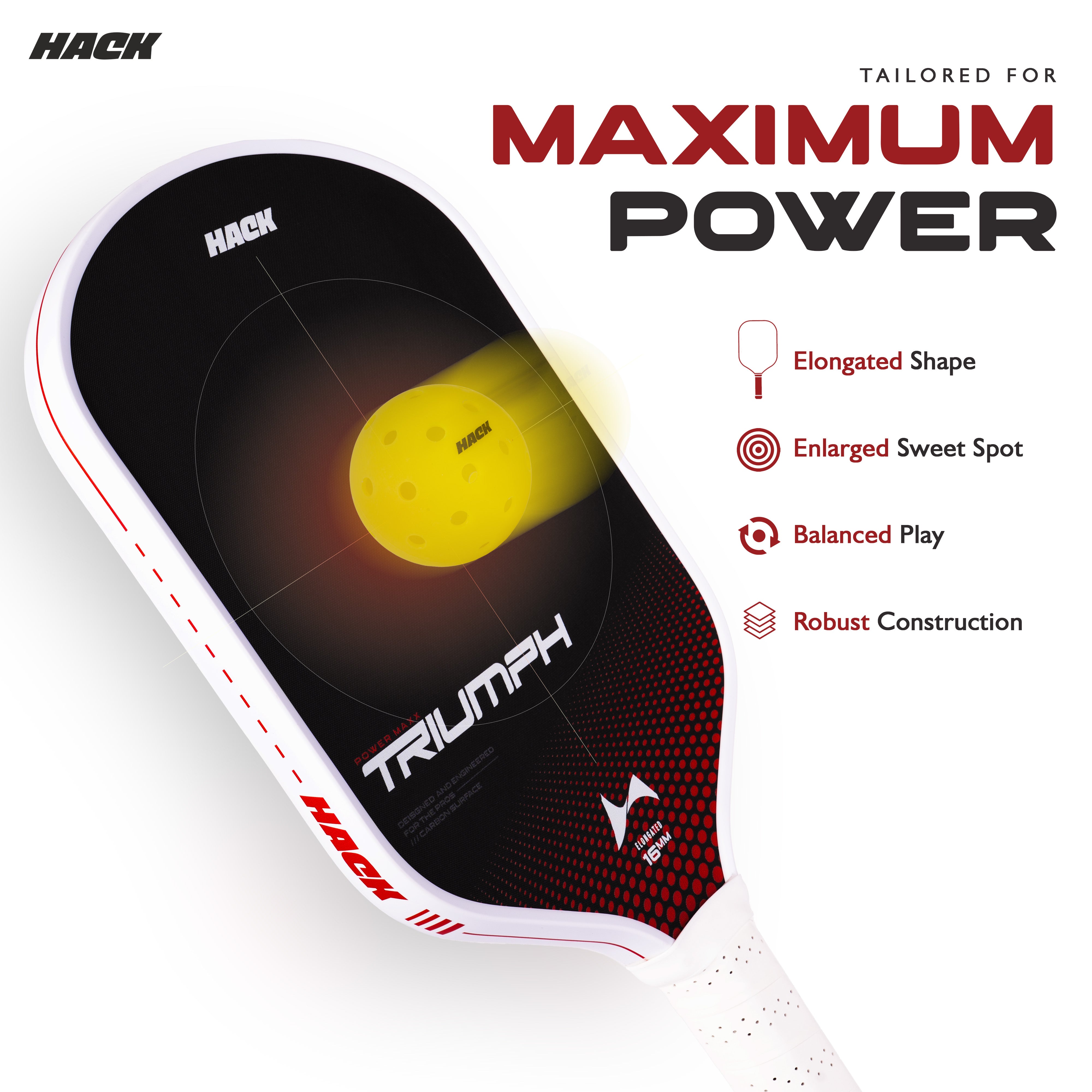 Hack Athletics Triumph Power Core Pickleball Paddle