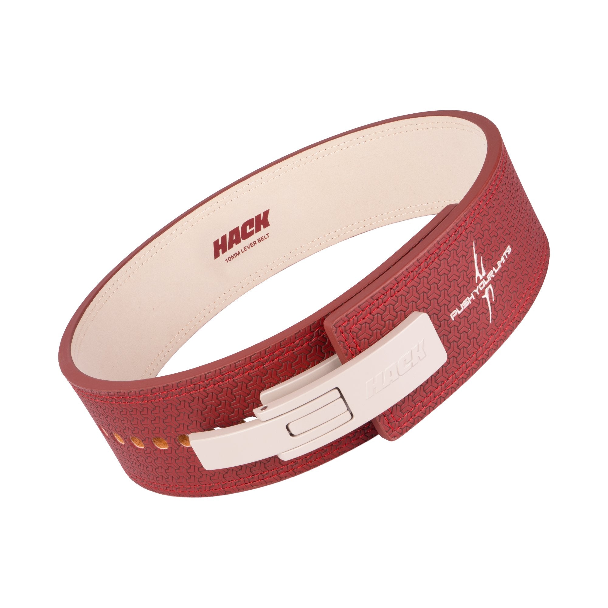 Hack Athletics Premium 10mm Lever Belt Signature Red