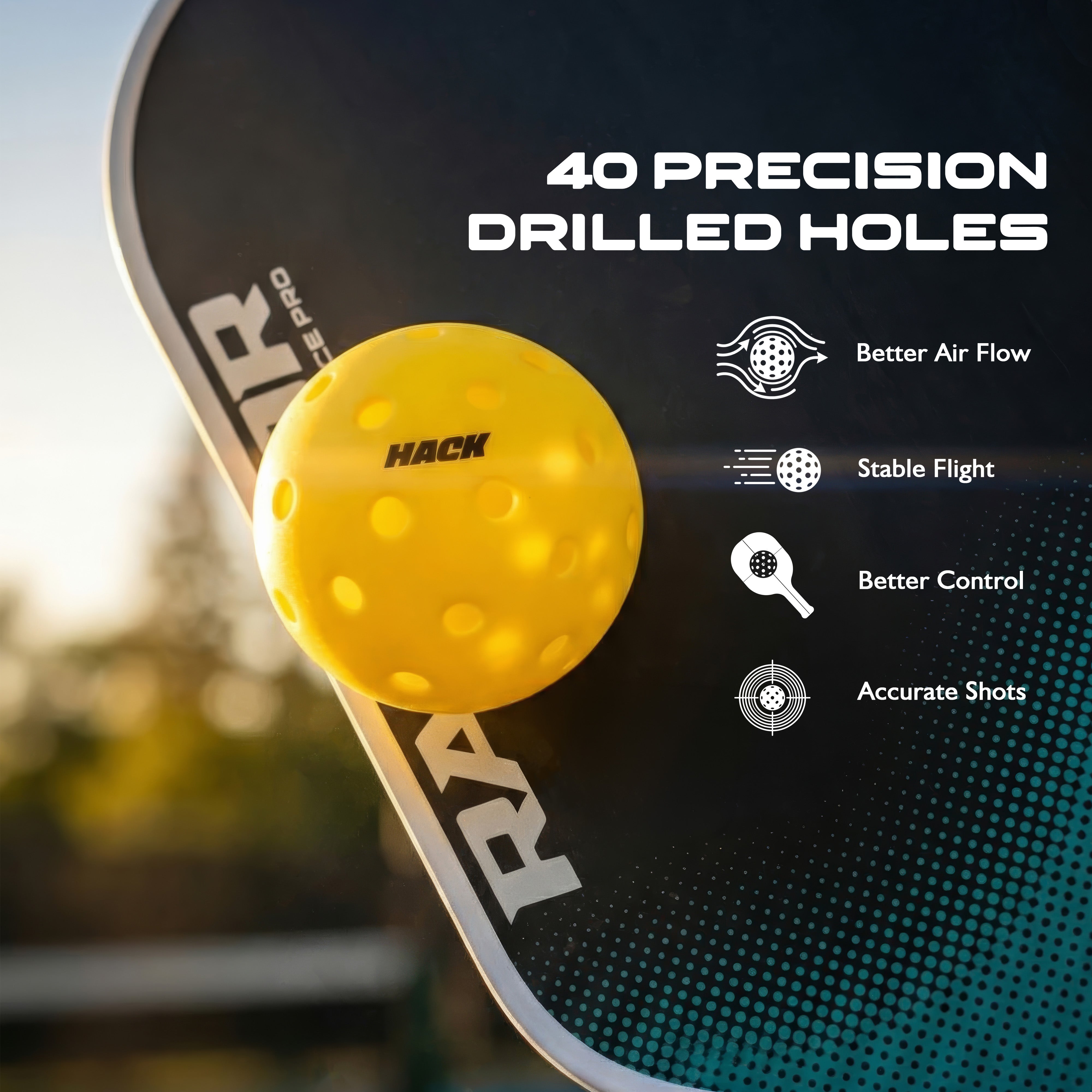 Hack Athletics Rapid Pro Pickleball - 40 holes