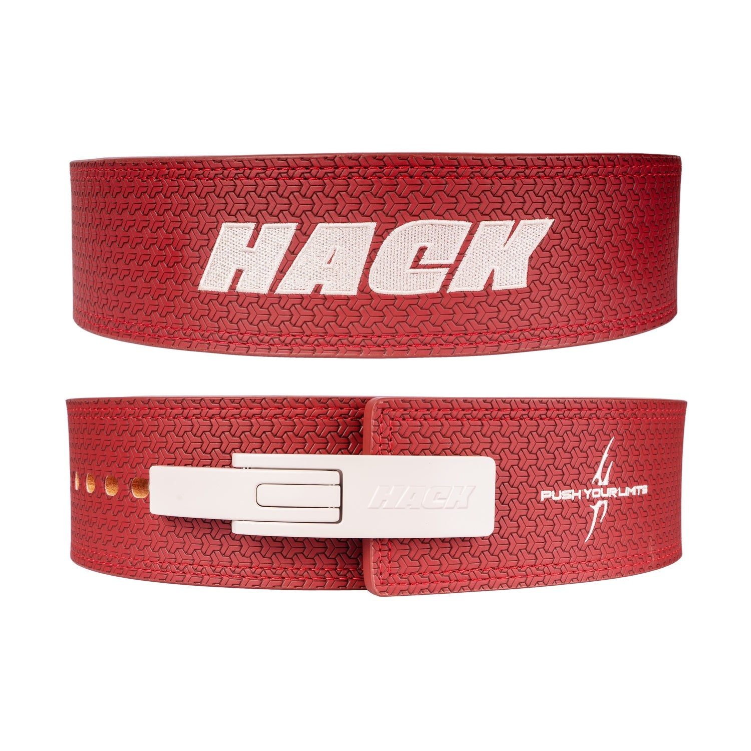 Hack Athletics Premium 13mm Lever Belt Signature Red (2 Claw)