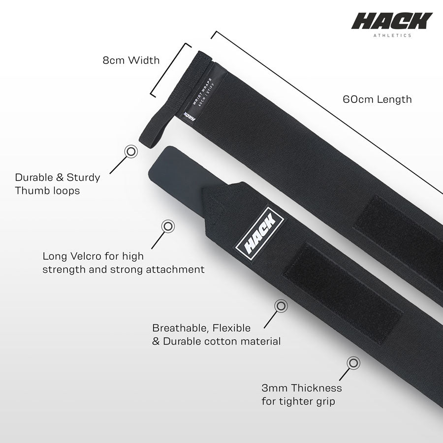 Hack Athletics Professional 24” Wrist Wrap - Stiff