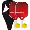 Hack Athletics Amplify Pro Pickleball Paddle Set (2 Paddles with cover , 2 Balls)