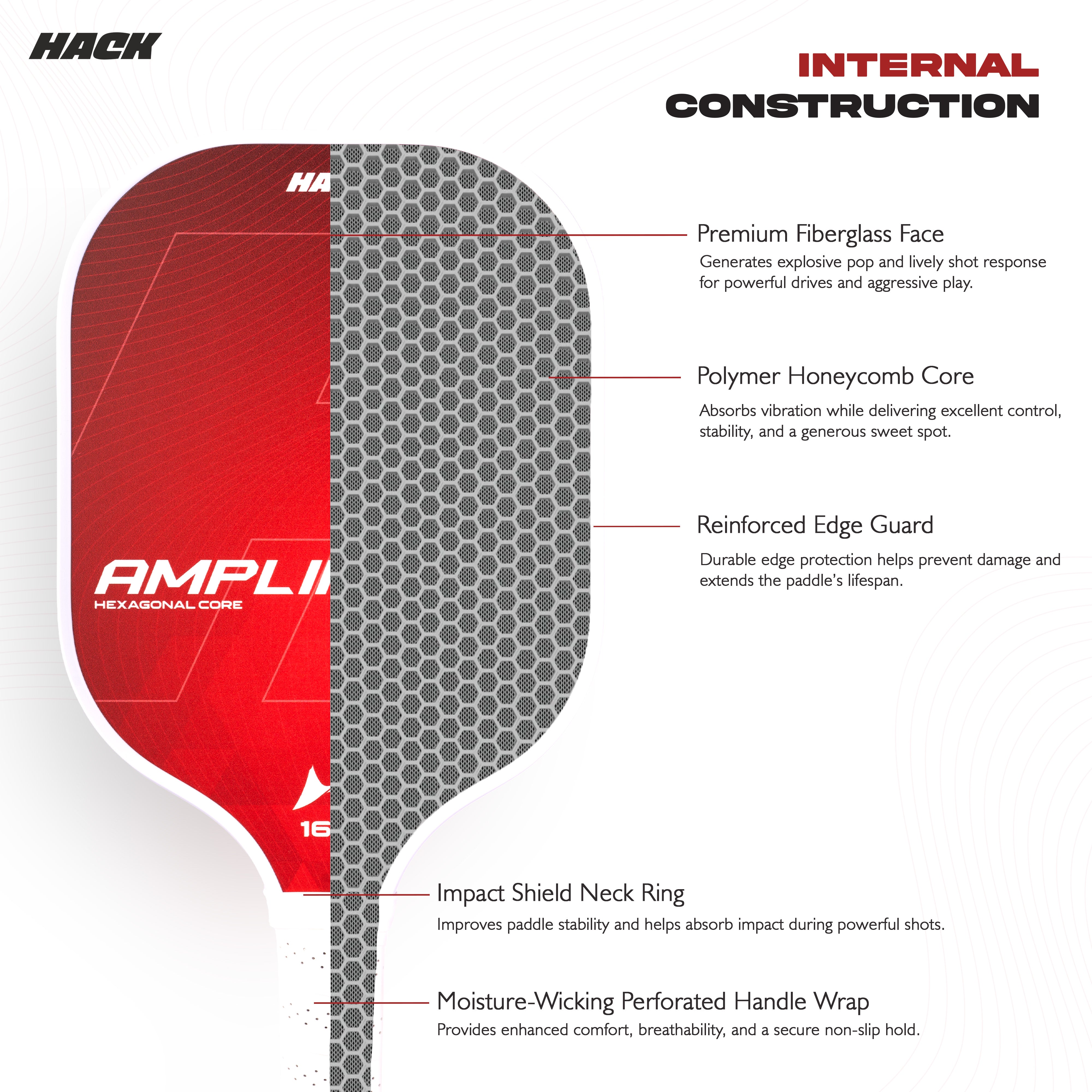 Hack Athletics Amplify Pro Pickleball Paddle