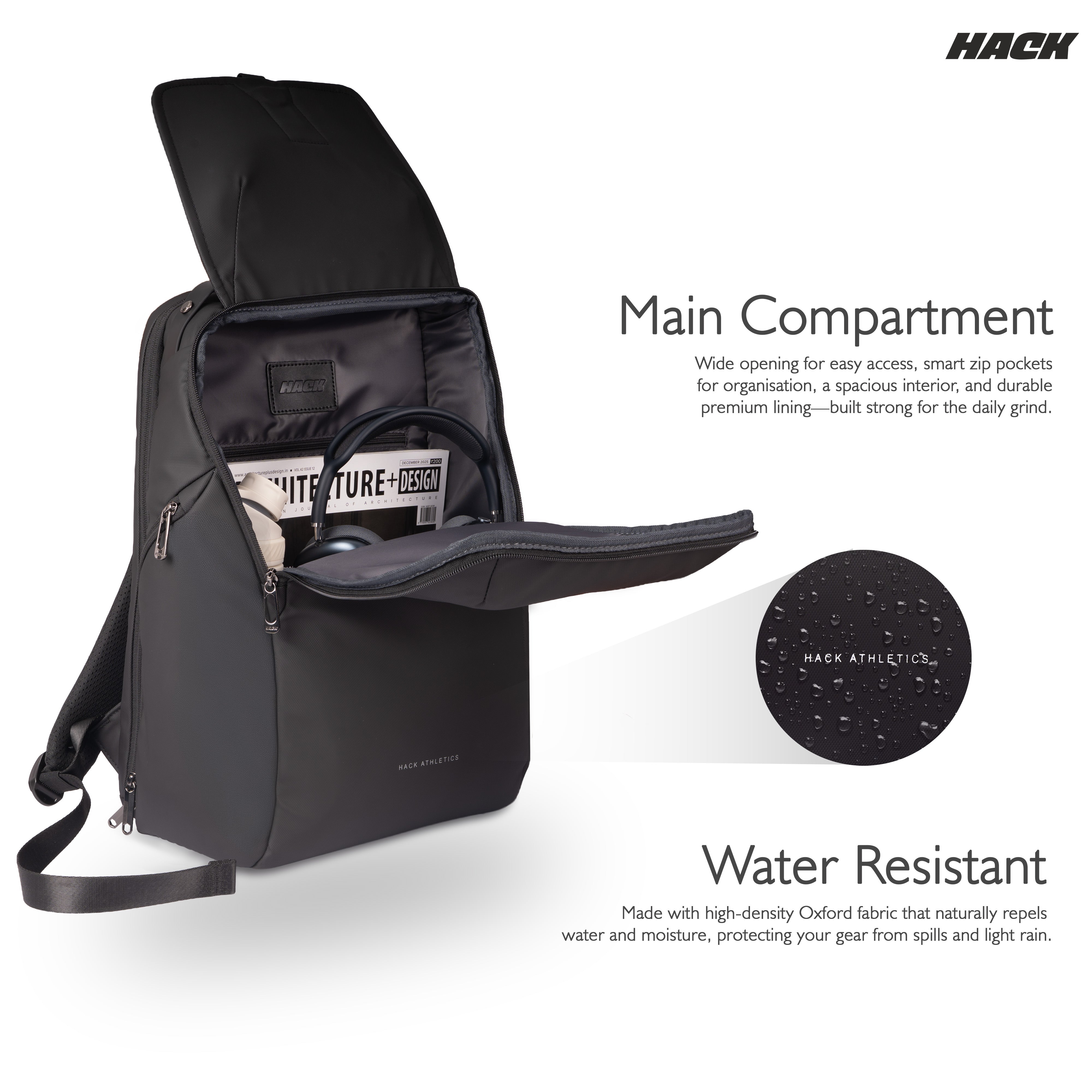 Hack Athletics Mono 30L Laptop Backpack for Work & Gym