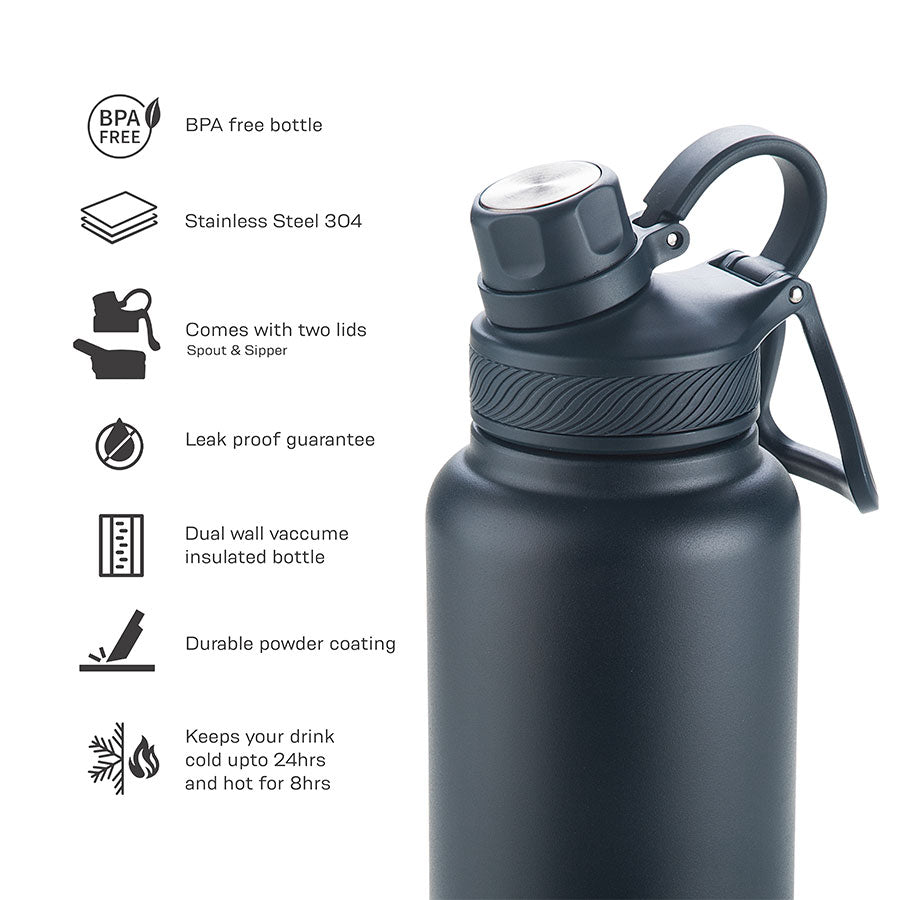 Hack Athletics Premium Hydra Water Bottle Blue | 950ML